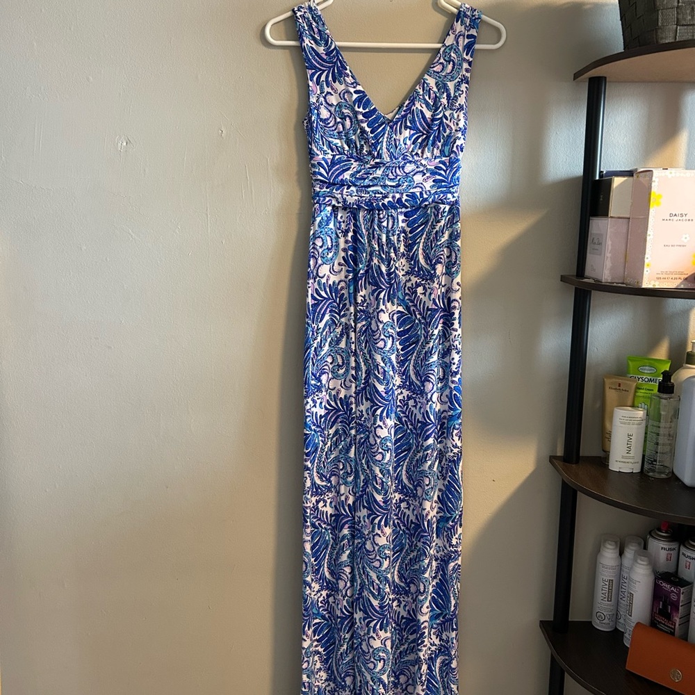 Lilly Pulitzer Blue and White Paisley Dress